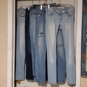6 pairs of Hollister skinny jeans